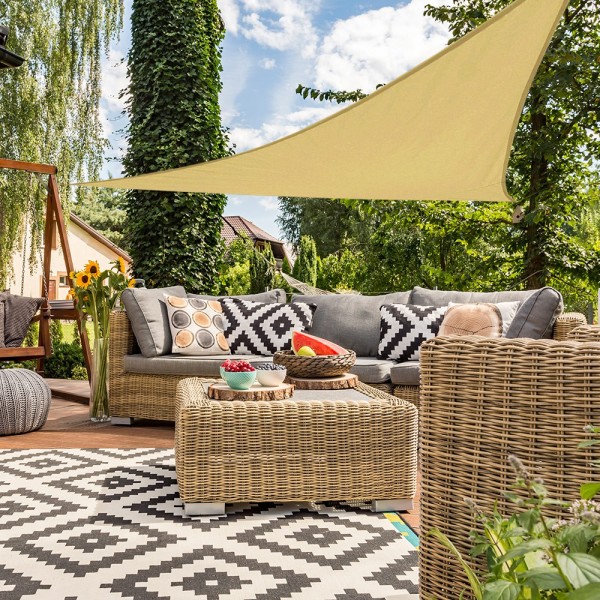Toldo de vela triangular em várias cores | Distria