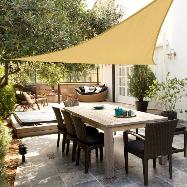 Toldo de vela triangular 5x5x5 m | Distria 