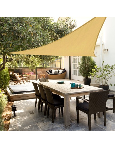 Toldo de vela triangular 5x5x5 m | Distria 