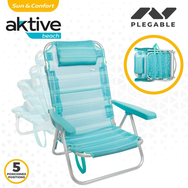 Cadeira dobrável multiposições com almofada | Distria