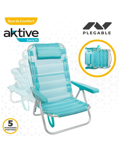 Cadeira dobrável multiposições com almofada | Distria