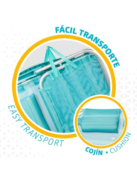 Cadeira dobrável multiposições com almofada | Distria