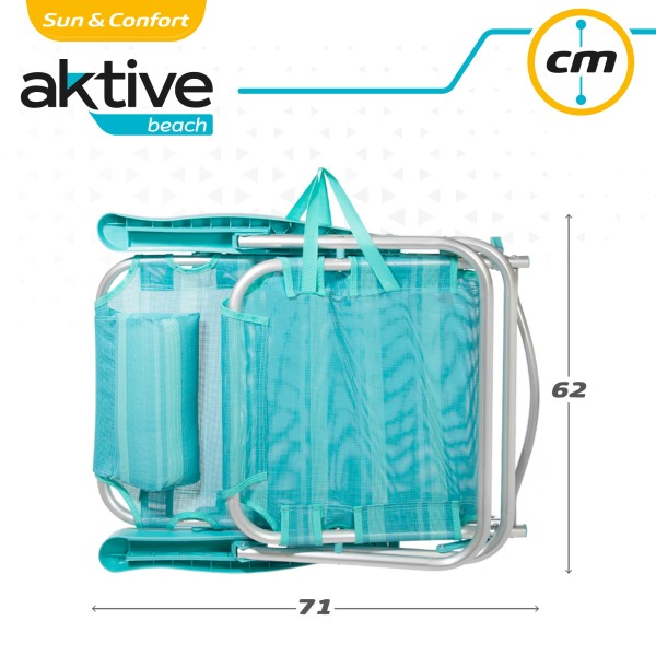 Cadeira dobrável multiposições com almofada | Distria