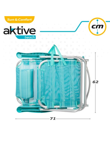 Cadeira dobrável multiposições com almofada | Distria
