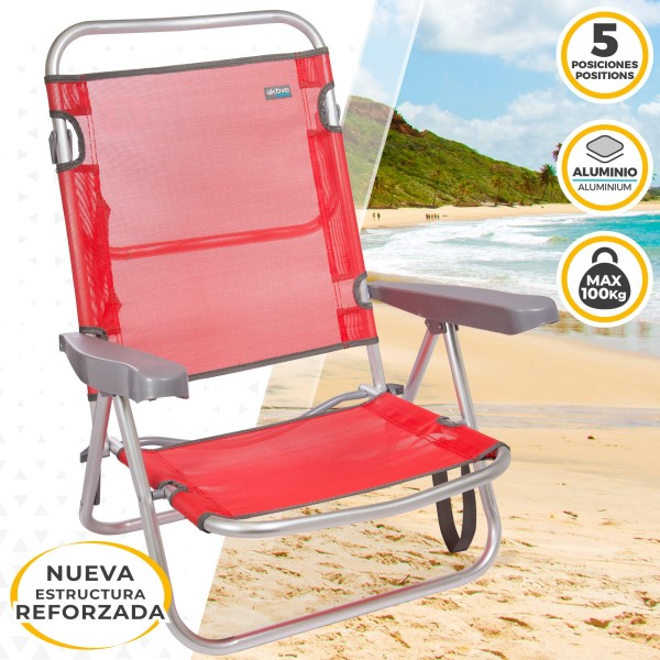 Cadeira dobrável reclinável de praia | Distria
