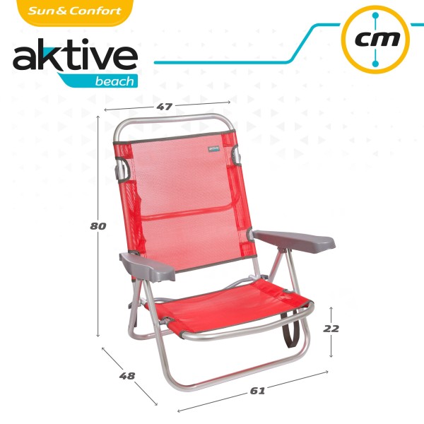 Cadeira dobrável reclinável de praia | Distria