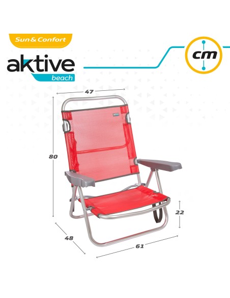 Cadeira dobrável reclinável de praia | Distria