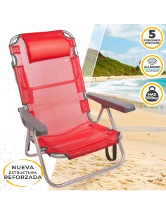 Cadeira dobrável multiposições com almofada | Distria 2