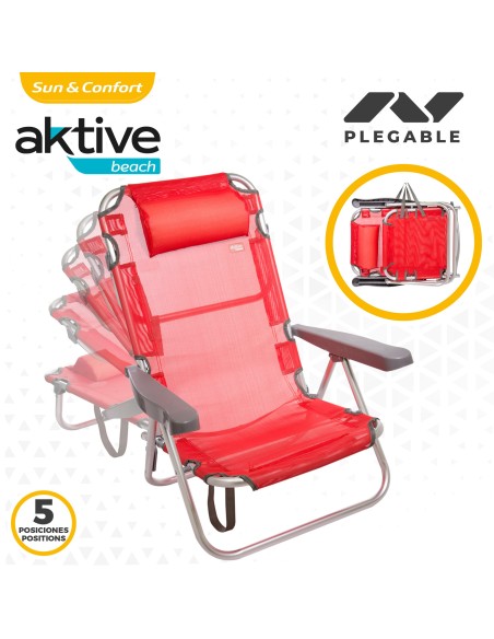 Cadeira dobrável multiposições com almofada | Distria