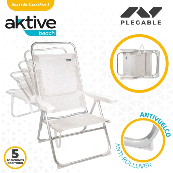 Cadeira alta reclinável- Cadeira de praia | Distria