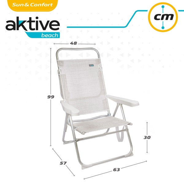 Cadeira alta reclinável- Cadeira de praia | Distria
