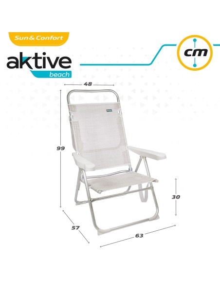 Cadeira alta reclinável- Cadeira de praia | Distria