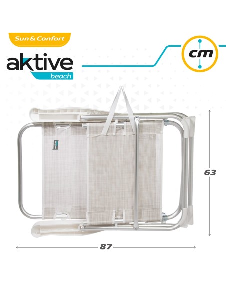 Cadeira alta reclinável- Cadeira de praia | Distria