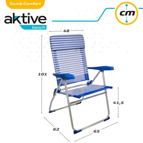 Cadeira dobrável reclinável 7 posições | Distria