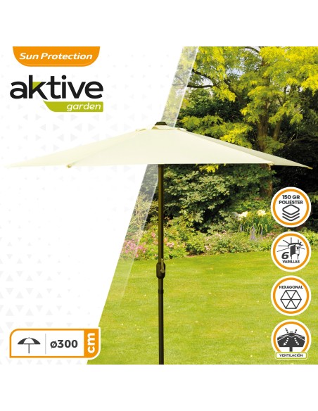 Guarda-sol hexagonal grande 300 cm | distr