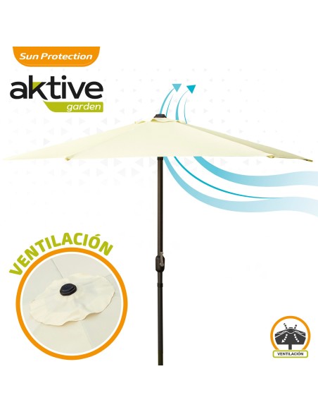 Guarda-sol hexagonal grande 300 cm | distr