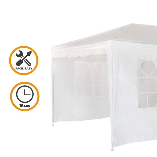 Tenda de jardim dobrável branca | Distria