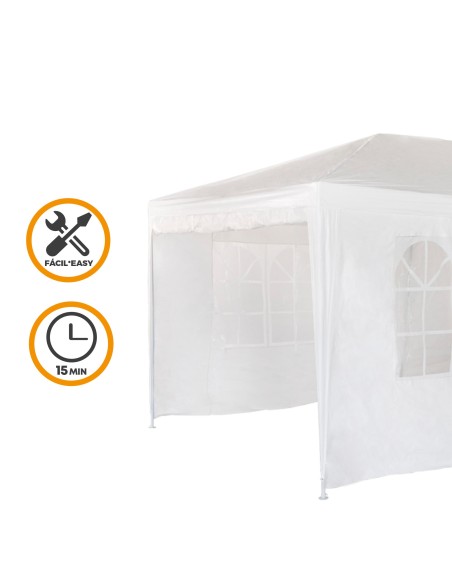 Tenda de jardim dobrável branca | Distria