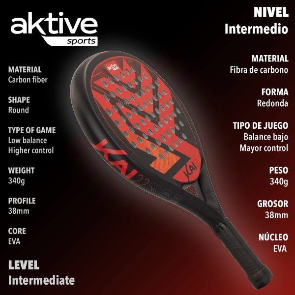 Raquete padel controle - Nível intermediário | Distria
