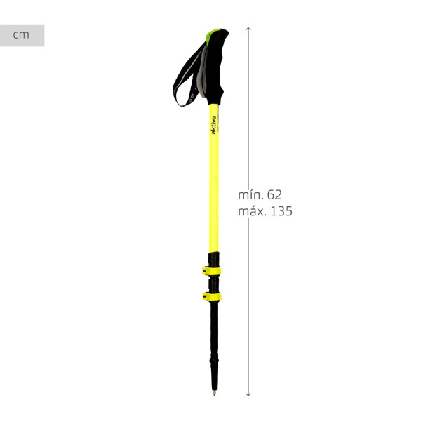 Bastão extensível de caminhada 62-135 cm Aktive | Distria