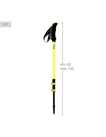 Bastão extensível de caminhada 62-135 cm Aktive | Distria
