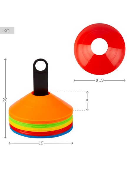 Cones de treino coloridos 50 pcs. Aktive | Distria