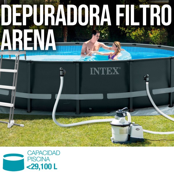 Estação de tratamento de areia INTEX krystal clear 4500 l/h | Distria