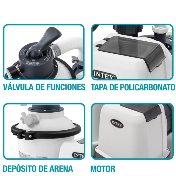 Estação de tratamento de areia INTEX krystal clear 4500 l/h | Distria