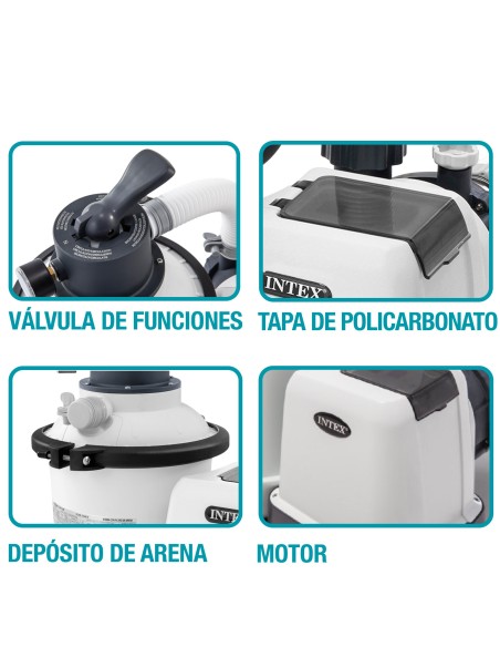Estação de tratamento de areia INTEX krystal clear 4500 l/h | Distria