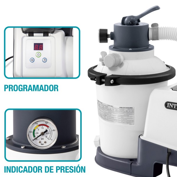Estação de tratamento de areia INTEX krystal clear 4500 l/h | Distria