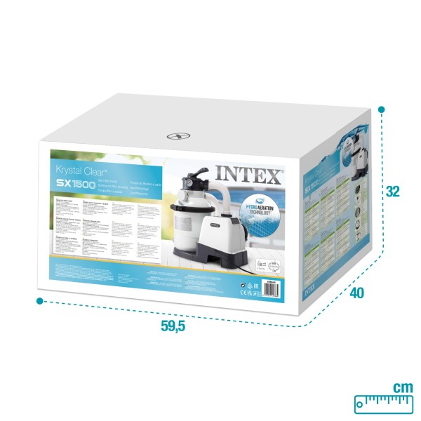 Estação de tratamento de areia INTEX krystal clear 4500 l/h | Distria