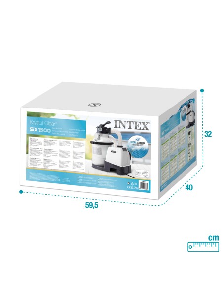 Estação de tratamento de areia INTEX krystal clear 4500 l/h | Distria