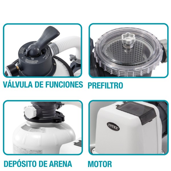 Purificador de areia INTEX para piscinas acima do solo | Distria
