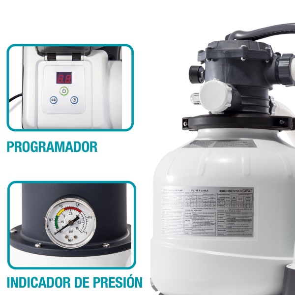 Purificador de areia INTEX para piscinas acima do solo | Distria