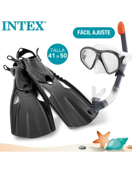 Kit mergulho INTEX com óculos, tubo e barbatanas | DISTRIA