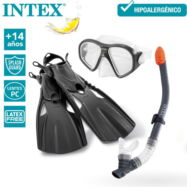 Kit mergulho INTEX com óculos, tubo e barbatanas | DISTRIA