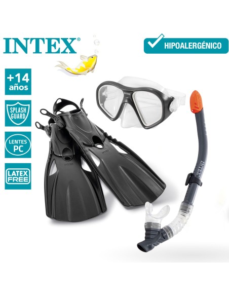 Kit mergulho INTEX com óculos, tubo e barbatanas | DISTRIA