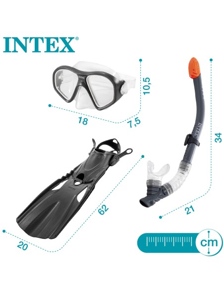 Kit mergulho INTEX com óculos, tubo e barbatanas | DISTRIA