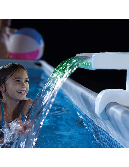 Cascata de água com luzes LED coloridas para piscinas elevadas | Intex