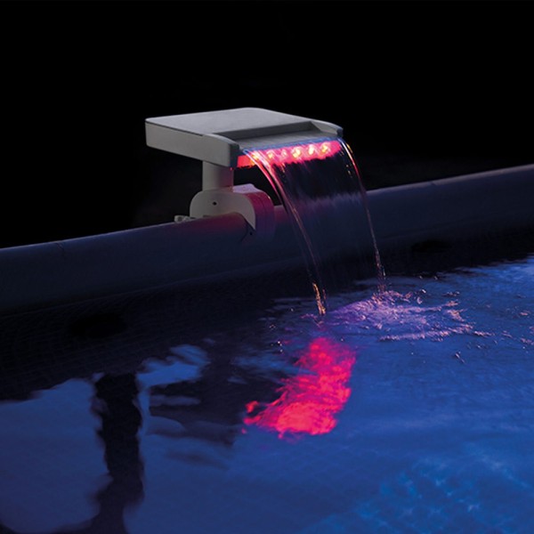 Cascata de água com luzes LED coloridas para piscinas elevadas | Intex