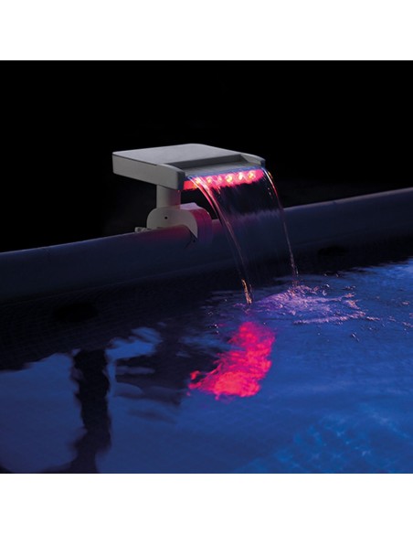 Cascata de água com luzes LED coloridas para piscinas elevadas | Intex