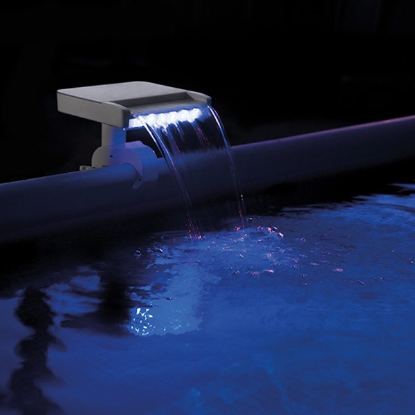 Cascata de água com luzes LED coloridas para piscinas elevadas | Intex