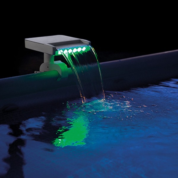 Cascata de água com luzes LED coloridas para piscinas elevadas | Intex