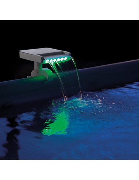 Cascata de água com luzes LED coloridas para piscinas elevadas | Intex