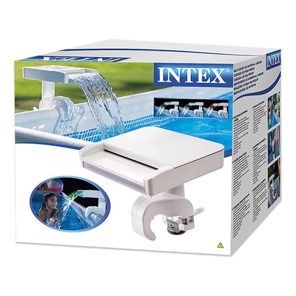 Cascata de água com luzes LED coloridas para piscinas elevadas | Intex