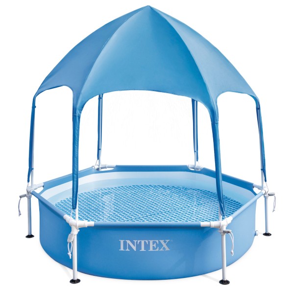 Piscina hexagonal desmontável com cobertura INTEX | Distria