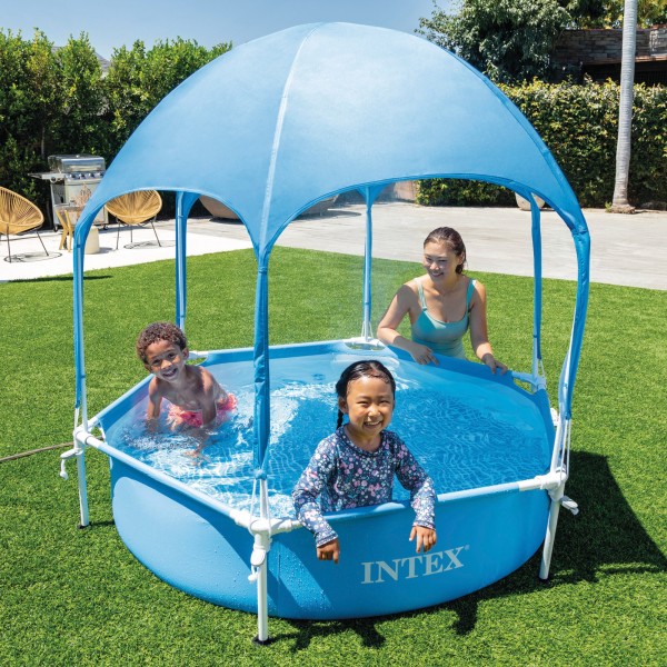 Piscina hexagonal desmontável com cobertura INTEX | Distria