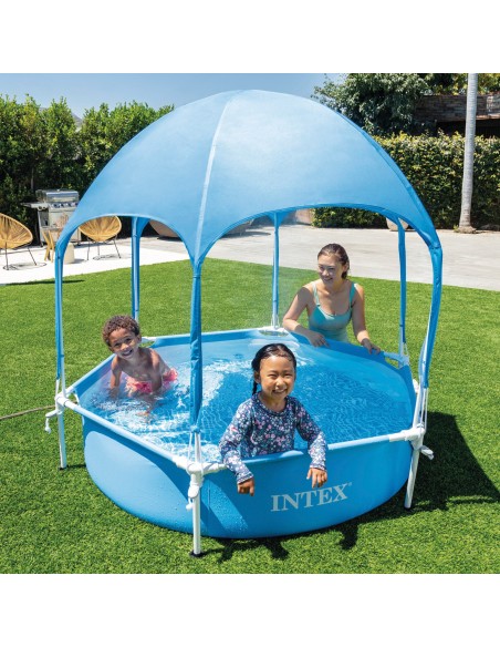 Piscina hexagonal desmontável com cobertura INTEX | Distria