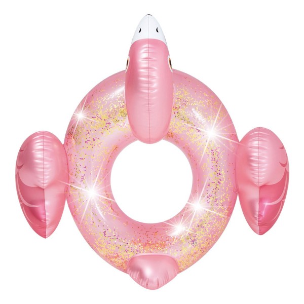 Flutuador Flamingo com Purpurina INTEX para crianças - Distria