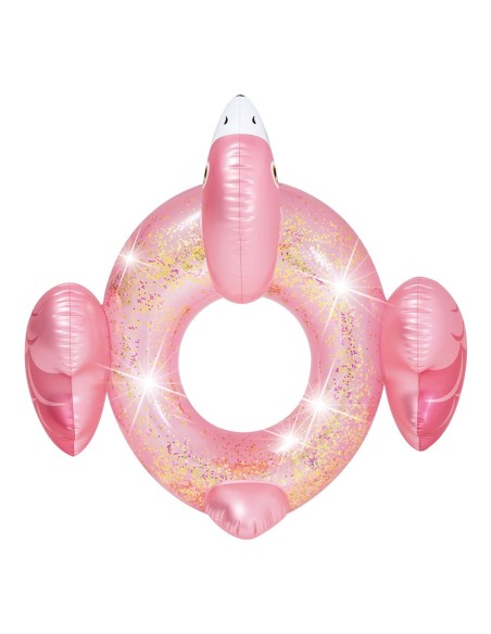 Flutuador Flamingo com Purpurina INTEX para crianças - Distria